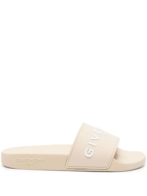 givenchy logo embossed slides|givenchy logo font.